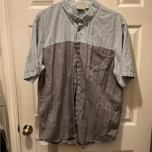 Vans Light Blue and Gray Casual Shirt